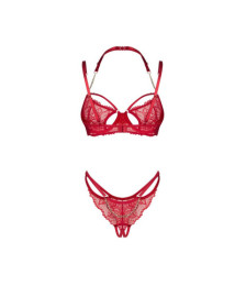 Matildea ensemble lingerie ouvert rouge